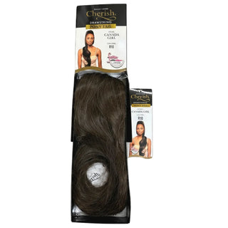 Cherish Ultimate Comfort Drawstring Ponytail Canada Girl curly hair extension R10 natural brown voluminous curls