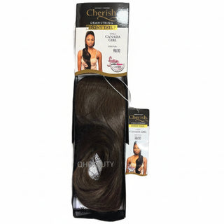 Cherish Ultimate Comfort Drawstring Ponytail Canada Girl curly hair extension R6/30 brown auburn voluminous curls