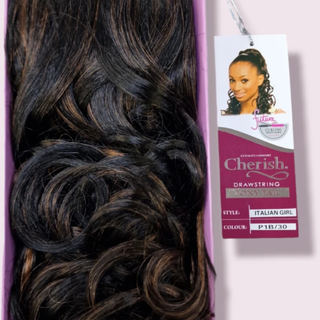 Cherish Ultimate Comfort Drawstring Ponytail Italian Girl synthetic ponytail hair extension