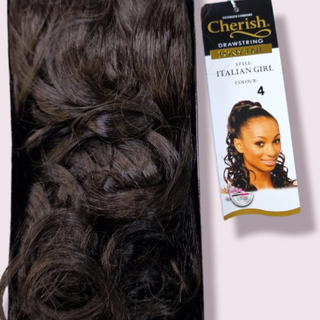 Cherish Ultimate Comfort Drawstring Ponytail Italian Girl synthetic ponytail hair extension