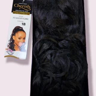 Cherish Ultimate Comfort Drawstring Ponytail Italian Girl synthetic ponytail hair extension