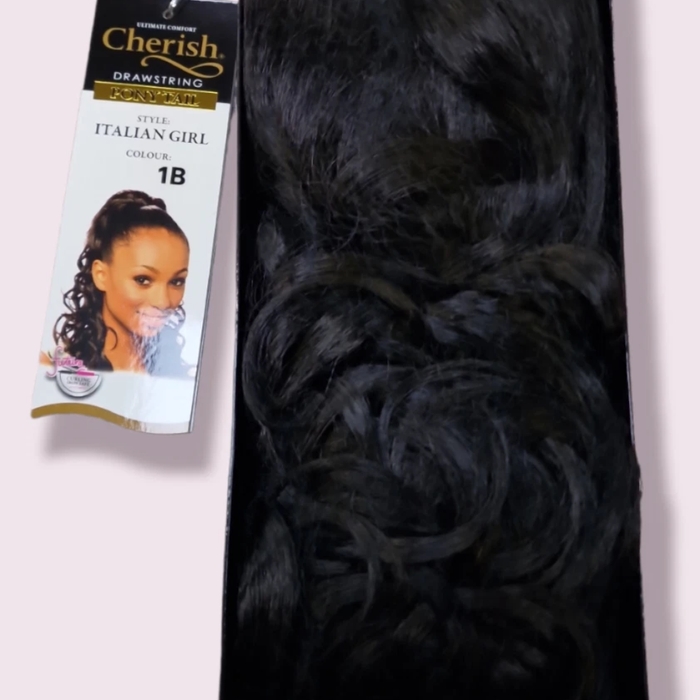 Cherish Ultimate Comfort Drawstring Ponytail Italian Girl | Ponytail Extension