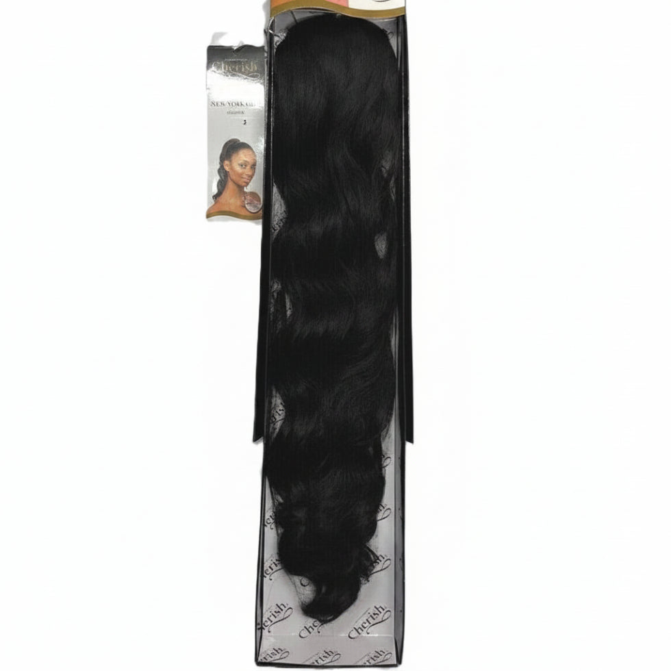 Cherish Ultimate Comfort Drawstring Ponytail New York Girl synthetic ponytail hair extension