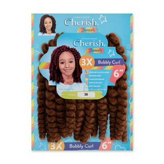 Cherish Ultimate Comfort Junior 3X Bubbly Curl 6 inch synthetic braiding hair for kids 30
