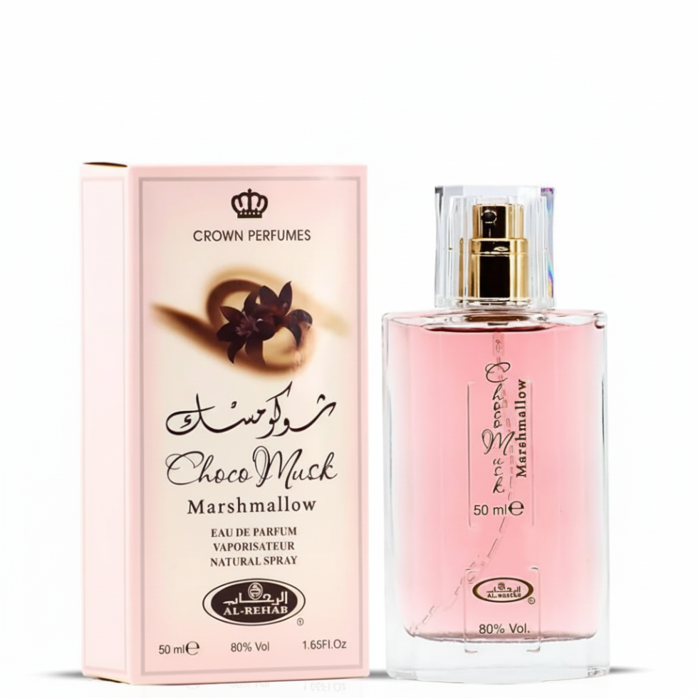 Choco Musk Marshmallow EDP by Al Rehab 50ml sweet cozy unisex perfume with marshmallow chocolate vanilla and musk notes