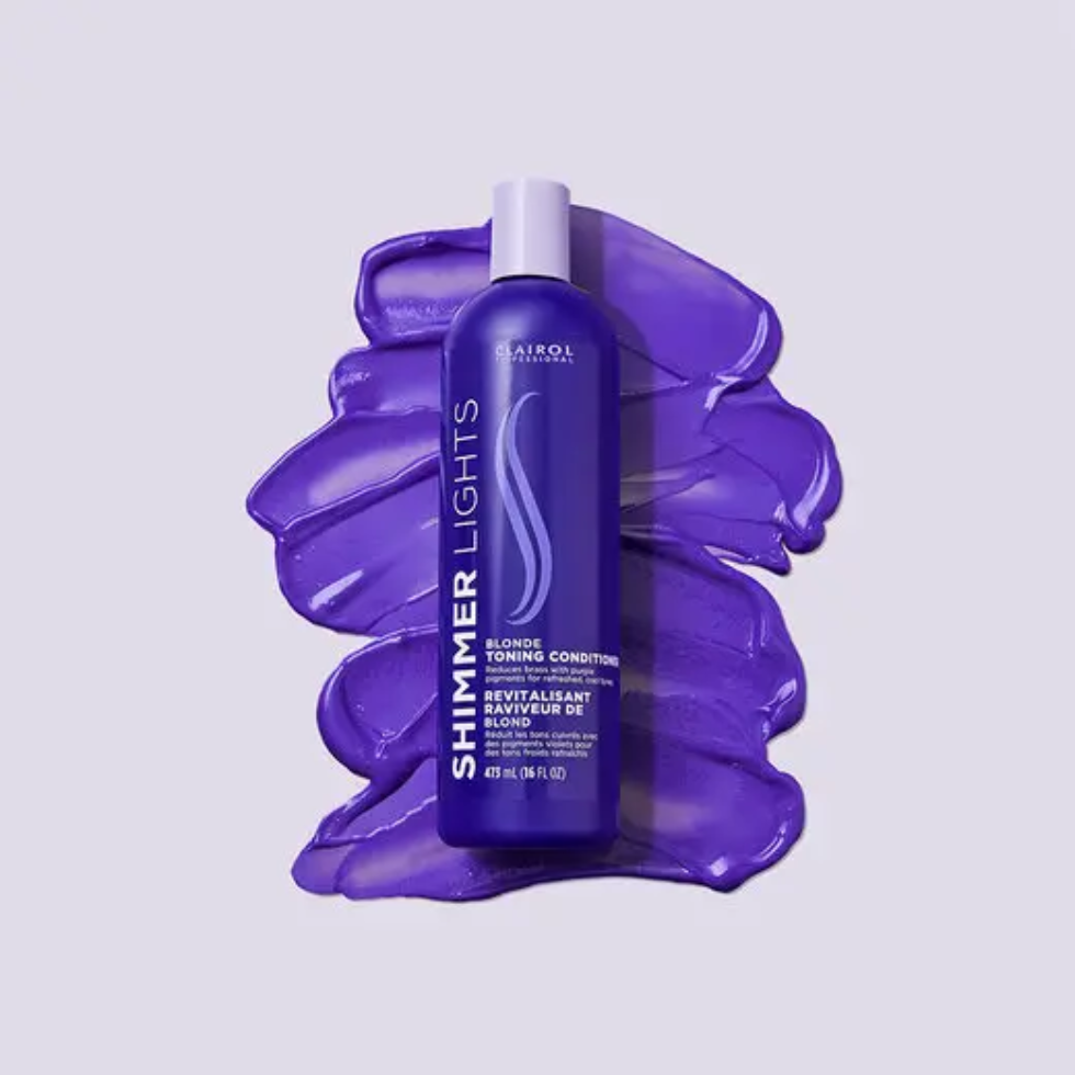 Clairol shimmer lights blonde toning conditioner 237ml for brass control soft smooth bright blonde hair