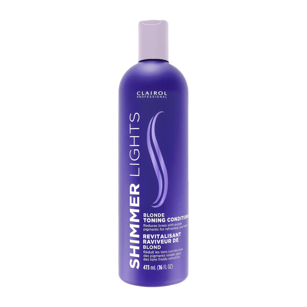 Clairol shimmer lights conditioner 473ml for brass control soft smooth bright blonde grey hair