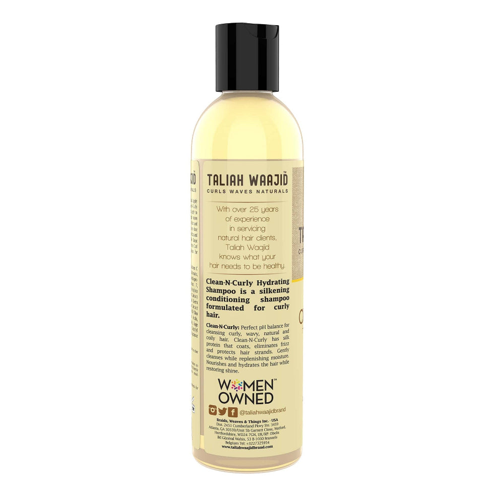 Taliah waajid clean n curly hydrating shampoo softens curls frizz control moisture