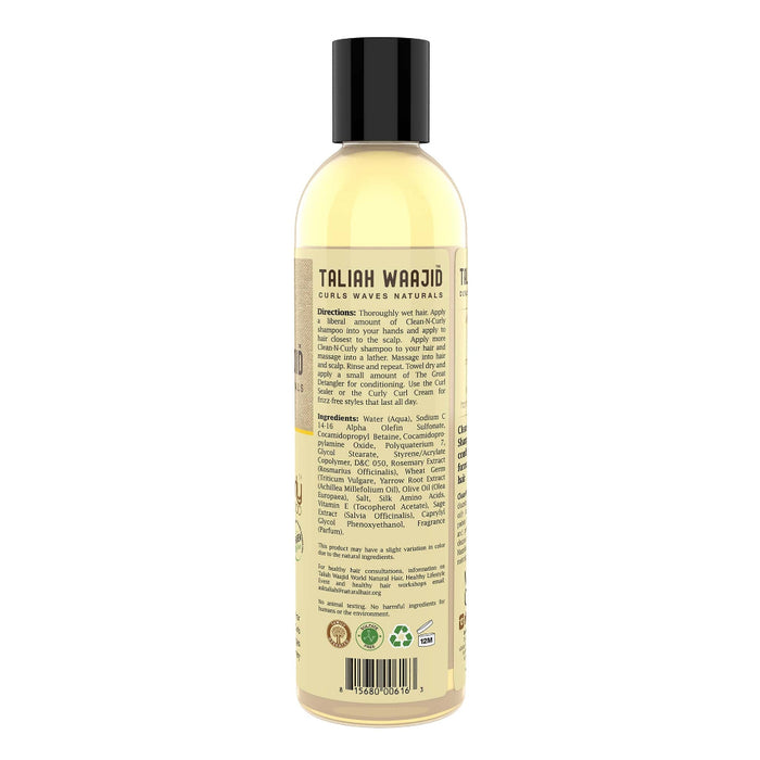 Taliah Waajid Clean-N-Curly Hydrating Shampoo 8oz – Softens & Controls Frizz