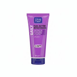 clean and clear dual action moisturiser 100ml oil free acne control hydrating smooth clear skin