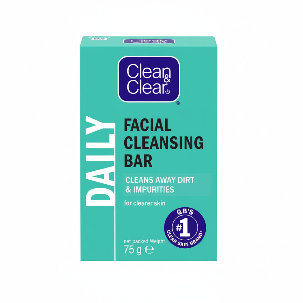 clean and clear facial cleansing bar 75g for deep cleansing oil control smooth clear fresh skin
