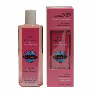 AHA exfoliating toner for smooth skin texture brightening and deep pore cleansing