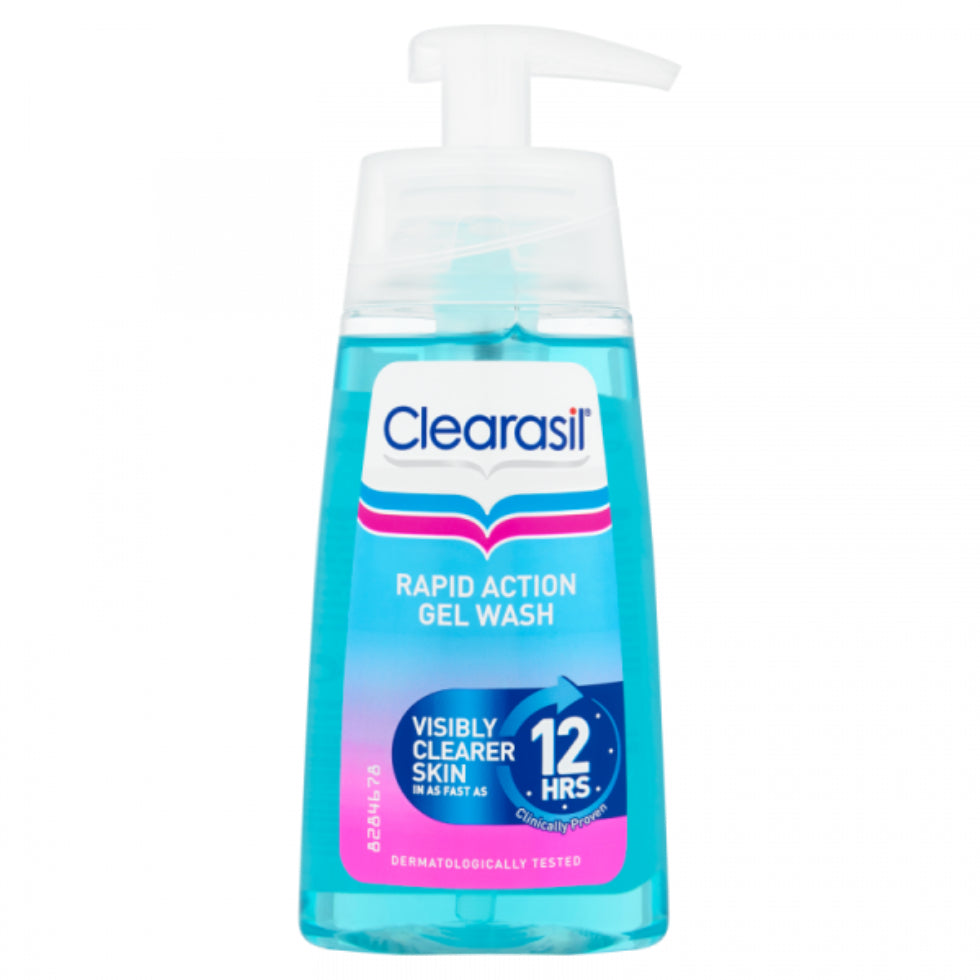 clearasil rapid action gel wash acne face wash deep cleansing pore cleanser oil control fresh clear smooth skin fast acting anti acne skincare product