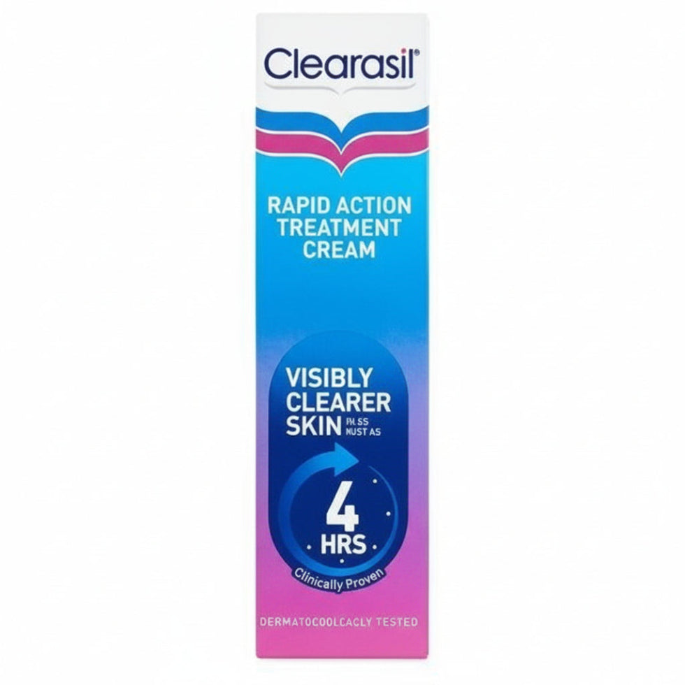 clearasil rapid action treatment cream 25ml fast acne spot treatment reduces pimples redness anti acne cream quick absorbing skin care blemish control product
