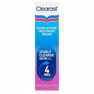 clearasil rapid action treatment cream 25ml fast acne spot treatment reduces pimples redness anti acne cream quick absorbing skin care blemish control product