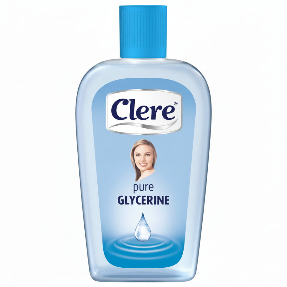 clere pure glycerine 200ml intense moisturising dry skin hydration care soft smooth skin body and face glycerine liquid moisture lock skincare product