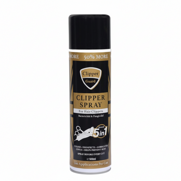 clipper guard 5 in 1 spray 500ml clean disinfect lubricate cool clipper blade maintenance barber tool care