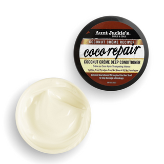 Aunt Jackie's Coconut Crème Recipes Coco Repair Deep Hair Conditioner, Delivers Nourishment, Stops Damage, Breakage for Natural Curls, 15 oz