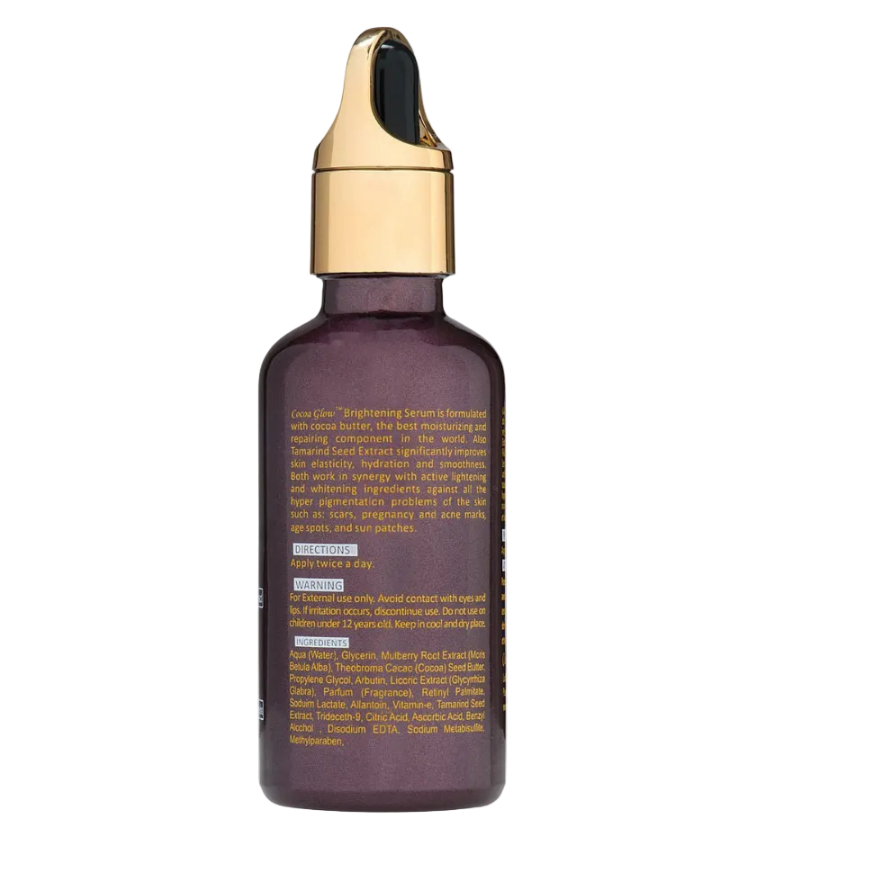 cocoa glow supreme brightening serum 50ml dark spot glow care face serum even tone radiant skin care