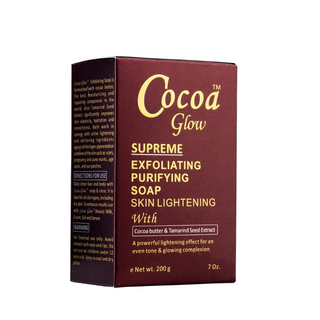 cocoa glow supreme exfoliating soap 200g brightening deep clean bar skin glow cleansing soap exfoliation care