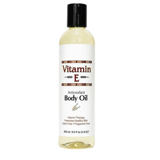 Vitamin e antioxidant body oil fragrance free for deep moisturizing soft smooth healthy skin care
