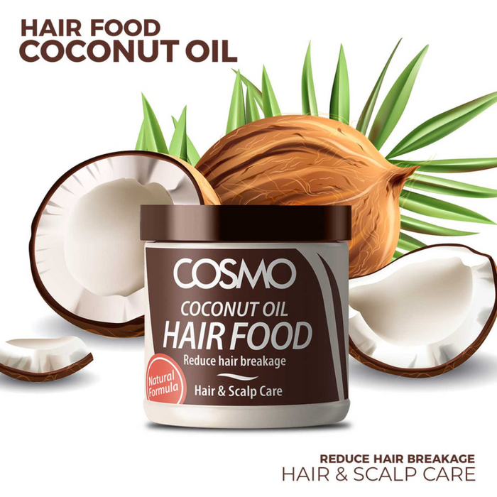 Cosmo coconut oil hair food 170ml deep nourishment and breakage protection hair cream for soft and strong hair