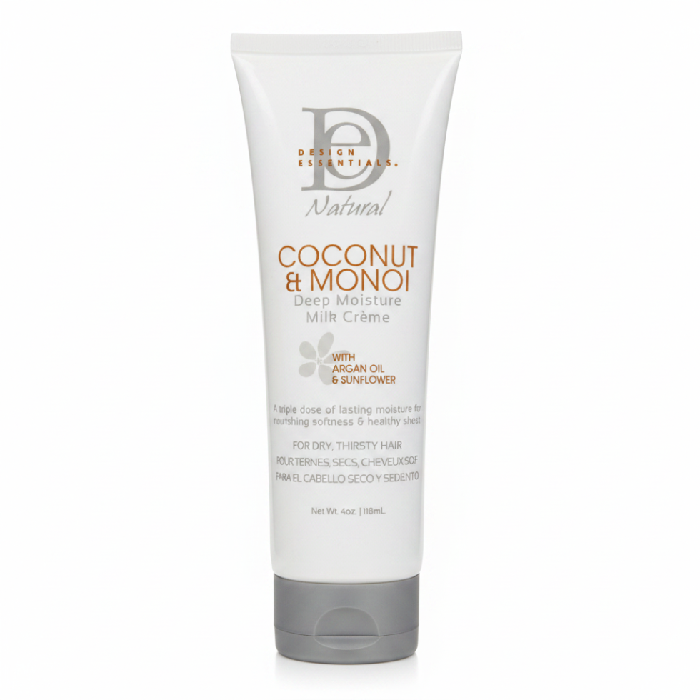 coconut monoi deep moisture milk creme 4oz for hydrated soft frizz free smooth shiny healthy hair