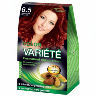 color variete permanent colour cream 6.5 ruby night hair dye for grey coverage deep ruby red tone long lasting cream hair color salon finish