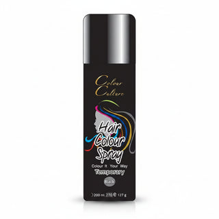 colour culture black hair colour spray 127g temporary bold black hair spray washable instant hair styling spray for parties and events