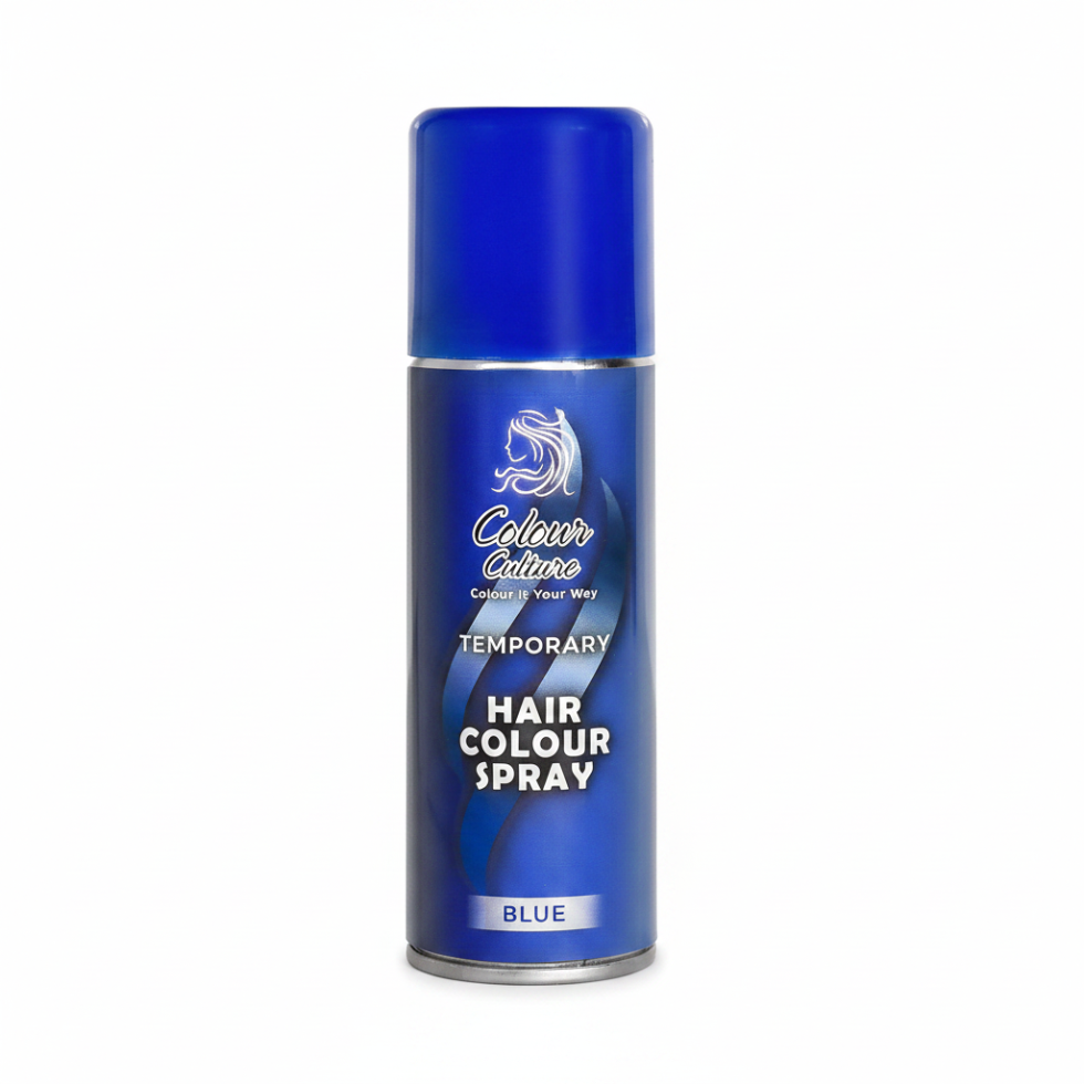 Colour culture blue hair colour spray 125ml temporary bold blue hair spray for vibrant creative styling look