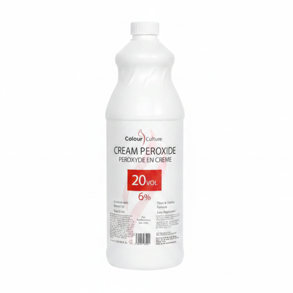 colour culture cream peroxide 6 percent 20 volume 1 litre hair developer oxidant salon size