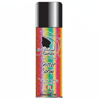 colour culture multi glitter hair colour spray 127g temporary glitter spray instant sparkle hair styling spray for parties and events