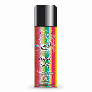colour culture multi glitter hair spray 125ml temporary sparkle party hair color festival styling spray