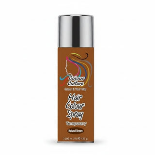 colour culture natural brown hair colour spray 127g temporary brown hair spray washable instant hair styling spray for natural look and touch up