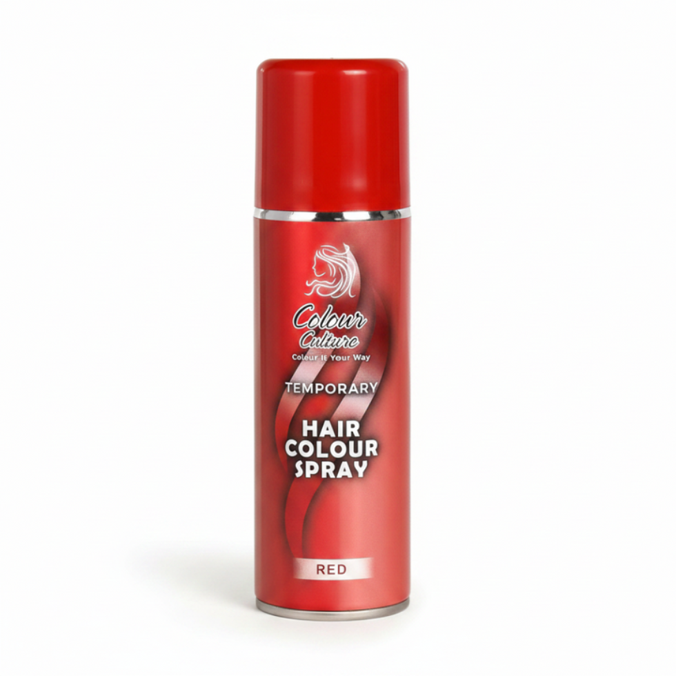 Colour culture red hair colour spray 125ml temporary bold red hair spray for vibrant creative styling look