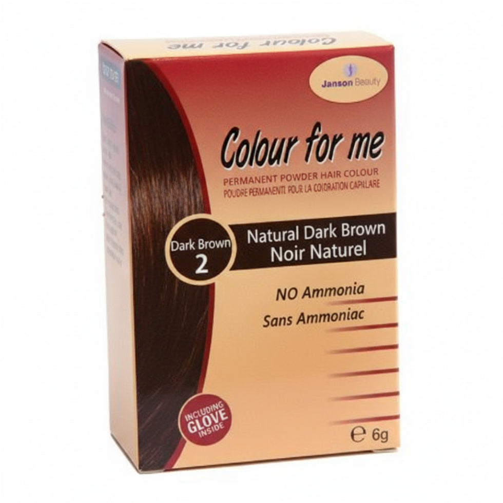 colour for me powder dye 2 dark brown long lasting hair colour powder for grey coverage rich brown shiny hair finish