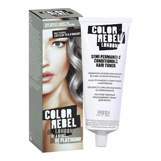 colour rebel london platinum semi permanent hair colour 100ml vibrant shine hair dye for cool platinum blonde hair color styling and shine