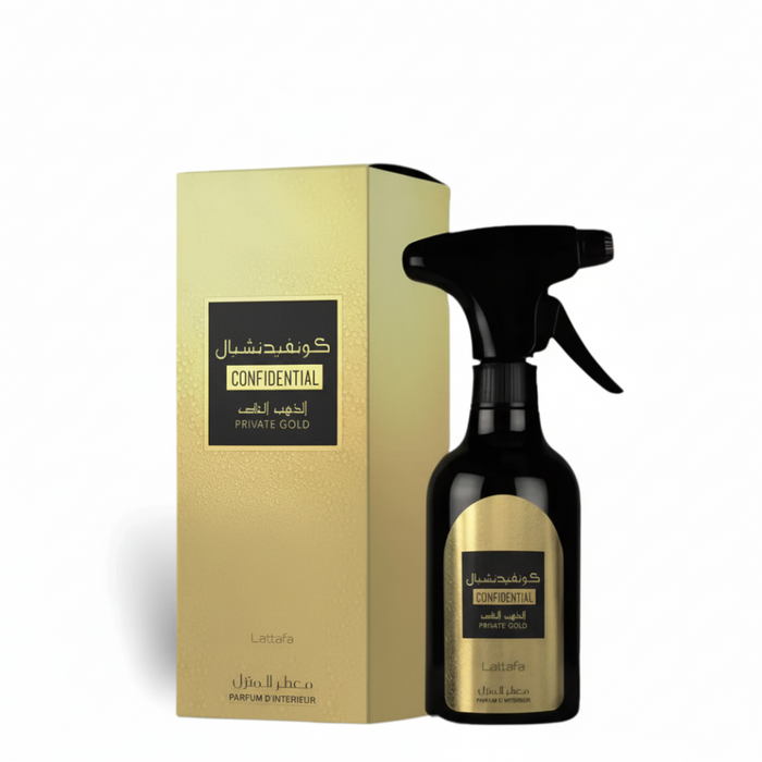 Confidential Private Gold room spray 450ml sweet fruity musky long lasting home fragrance spray
