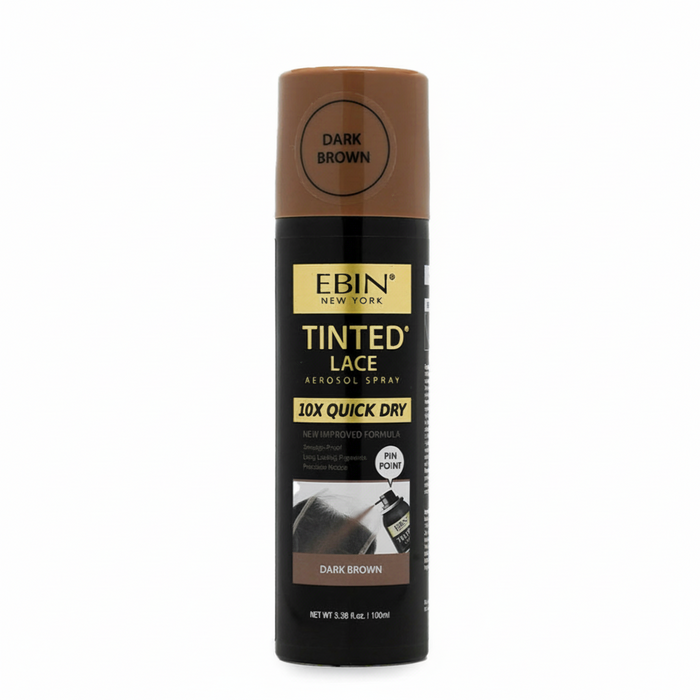 EBIN 10X Quick Dry Tinted Lace Spray 100ml | Light, Medium & Dark Brown Shades