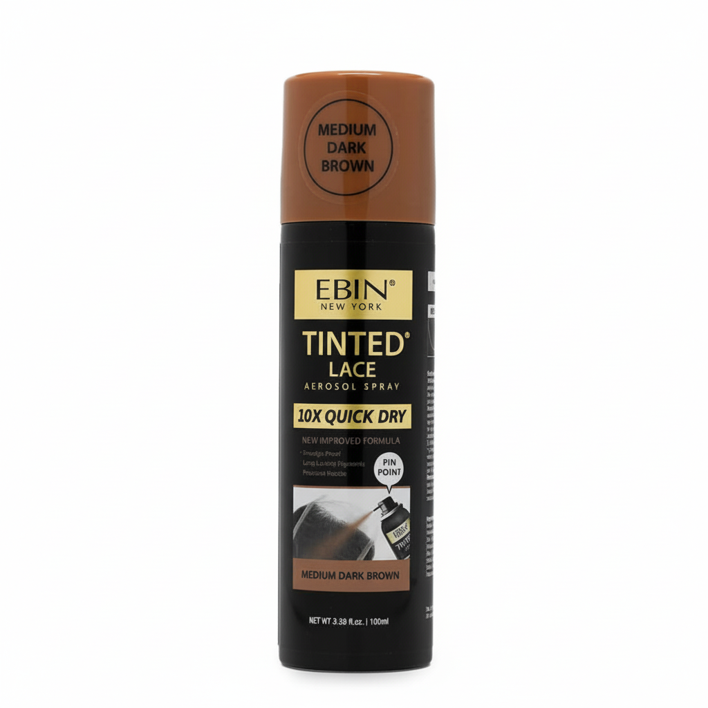 EBIN 10X Quick Dry Tinted Lace Spray 100ml | Light, Medium & Dark Brown Shades