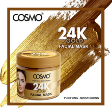 Cosmo 24K Gold Facial Mask 200g helps hydrate, brighten, and smooth skin. Anti-aging face mask for a radiant, youthful-looking glow and soft skin.