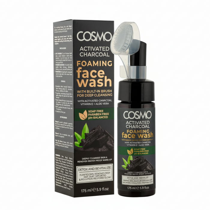Cosmo Activated Charcoal Foaming Face Wash 175ml | Deep Cleansing