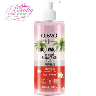 Cosmo Coco Vanilla Shower Gel 1000ml- Aloe Vera & Vitamin E, Deep Moisture Care