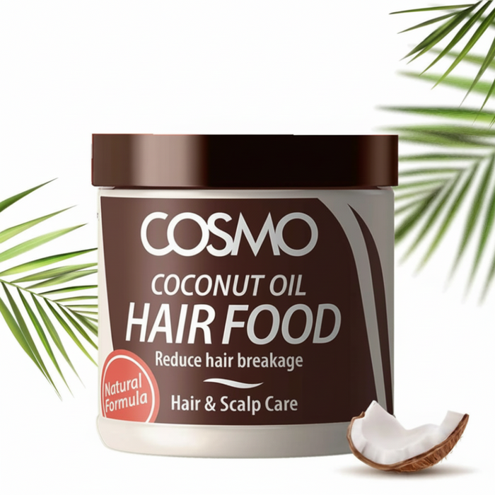 Cosmo coconut oil hair food 170ml deep nourishment and breakage protection hair cream for soft and strong hair