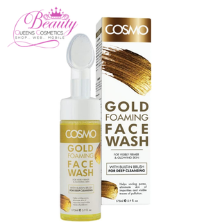 Cosmo Gold Foaming Face Wash 175ml- Deep Cleansing & Anti-Aging Brush Cleanser
