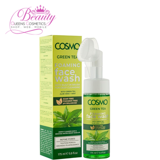 Cosmo Green Tea Foaming Face Wash 175ml- Deep Clean, Tighten Pores & Refresh Skin