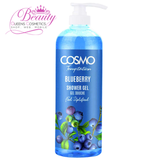 Cosmo Temptation Blueberry Shower Gel 1000ml- Hydrating & Refreshing Body Wash