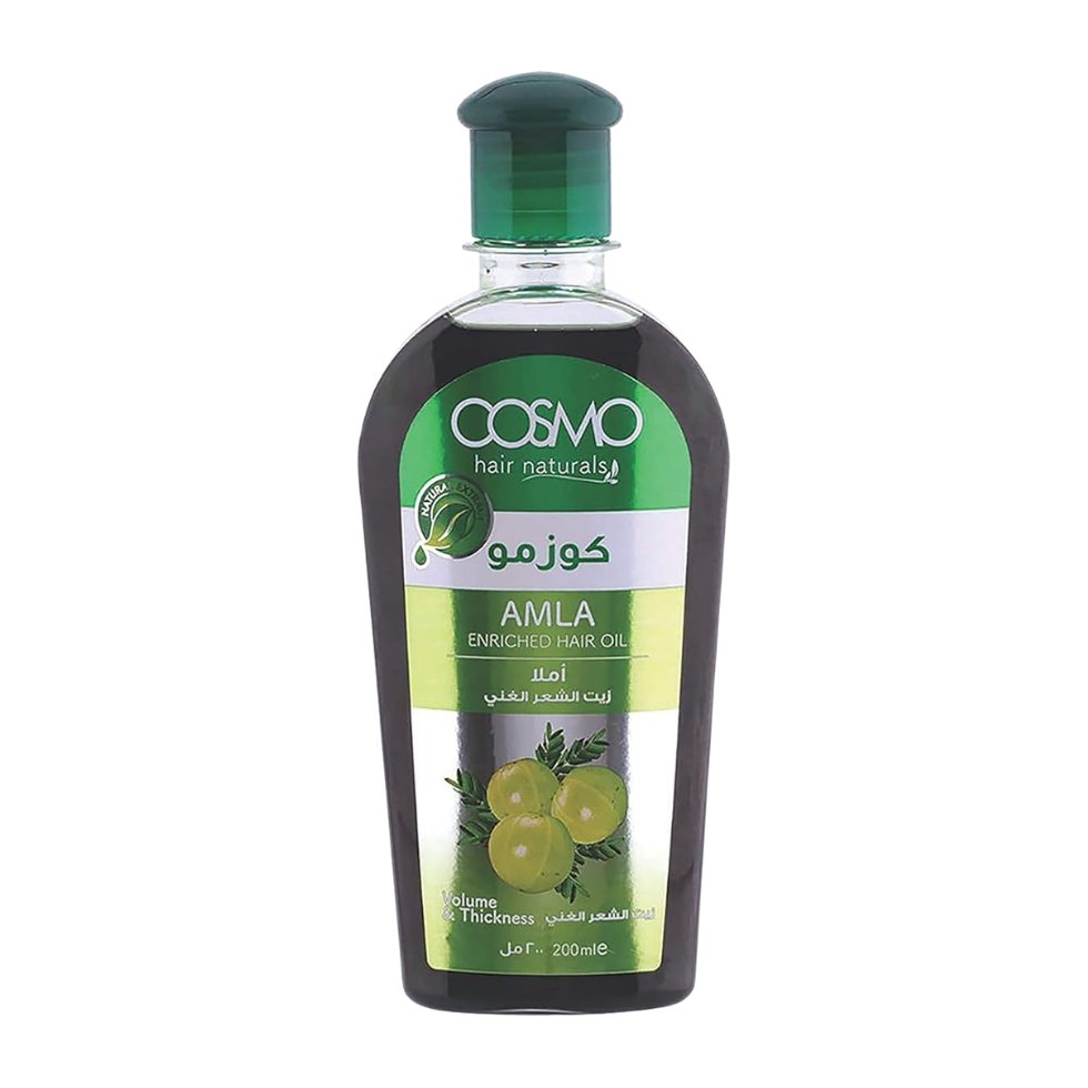 cosmo amla enriched hair oil 200ml strengthening nourishing hair care oil for healthy shiny hair