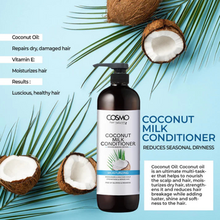 Cosmo coconut milk conditioner 1000ml deep hydration nourishing hair care conditioner for soft and smooth hair
