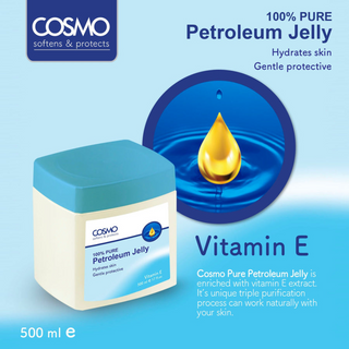 Cosmo vitamin E petroleum jelly 500ml deep moisture and skin protection moisturizing cream
